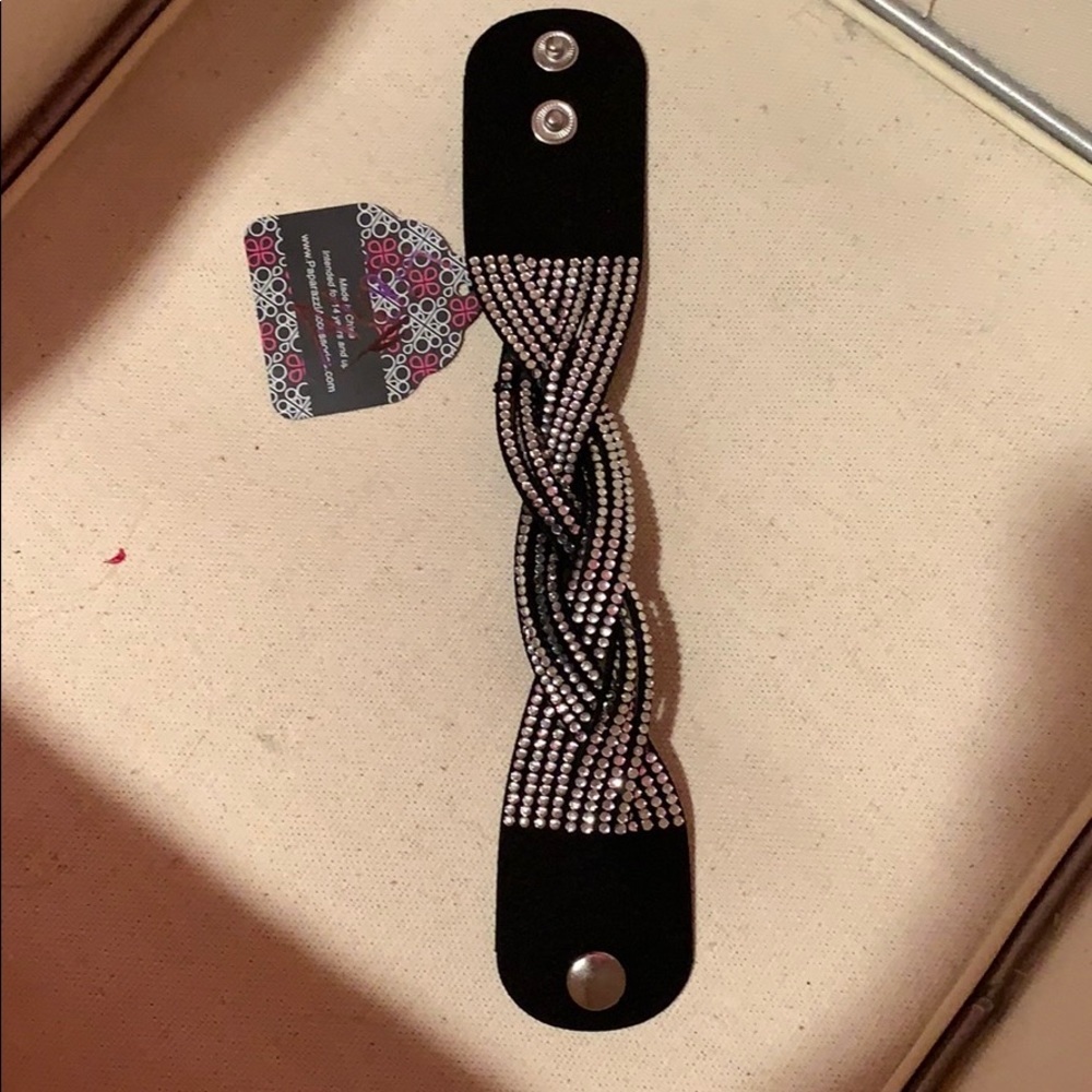 Black Braided wrap bracelet